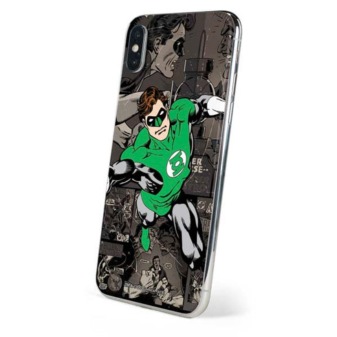DC Comics Green Lantern Vintage Action Pose Pattern iPhone XS Max Skin