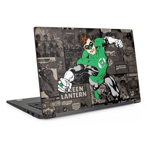 DC Comics Green Lantern Vintage Action Pose Pattern Dell Latitude Skin