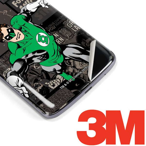 DC Comics Green Lantern Vintage Action Pose Pattern Moto E5 Plus Skin
