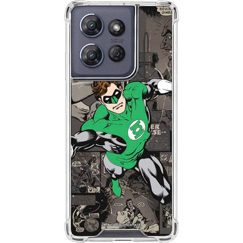 DC Comics Green Lantern Vintage Action Pose Pattern Moto G 5G (2025) Clear Case