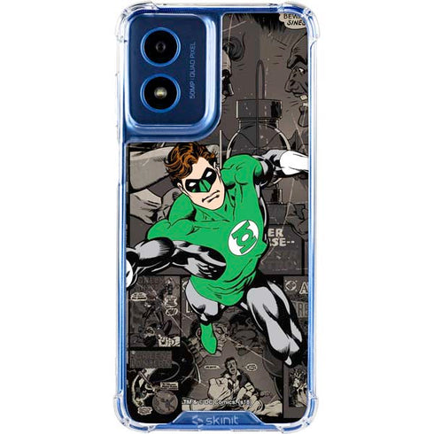 DC Comics Green Lantern Vintage Action Pose Pattern Moto G Play 4G (2024) Clear Case