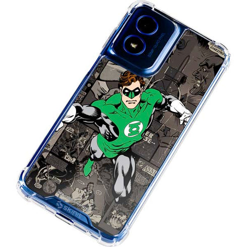 DC Comics Green Lantern Vintage Action Pose Pattern Moto G Play 4G (2024) Clear Case