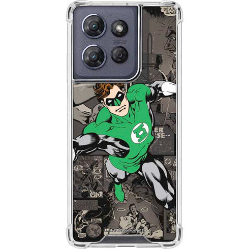 DC Comics Green Lantern Vintage Action Pose Pattern Moto G Stylus 5G (2025) Clear Case