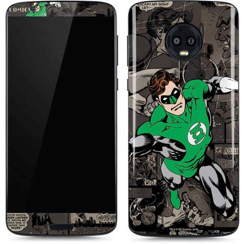 DC Comics Green Lantern Vintage Action Pose Pattern Moto G6 Skin
