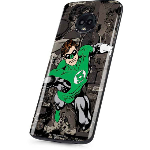 DC Comics Green Lantern Vintage Action Pose Pattern Moto G6 Skin