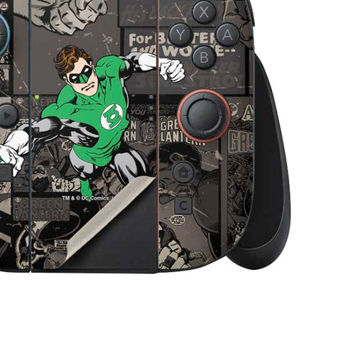 DC Comics Green Lantern Vintage Action Pose Pattern Nintendo Switch 2 (2025) Joy-Con Controller Skin