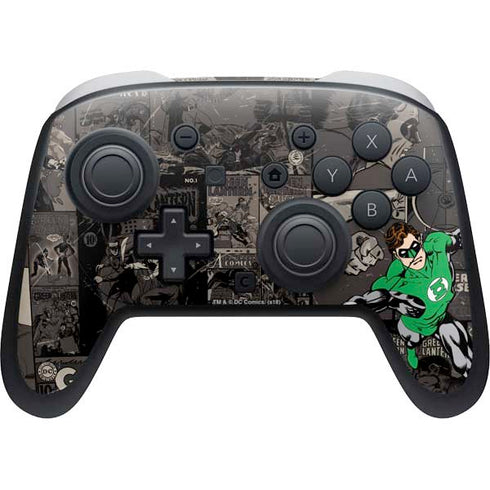 DC Comics Green Lantern Vintage Action Pose Pattern Nintendo Skins