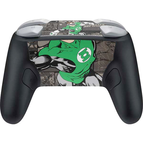 DC Comics Green Lantern Vintage Action Pose Pattern Nintendo Switch 2 (2025) Pro Controller Skin