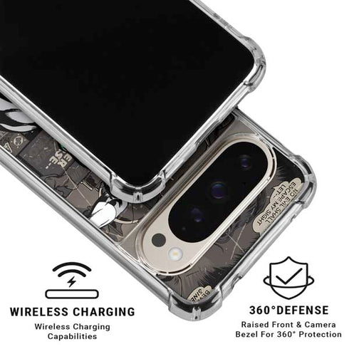 DC Comics Green Lantern Vintage Action Pose Pattern Pixel 9/9 Pro Clear Case