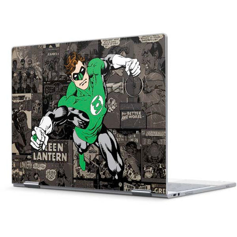 DC Comics Green Lantern Vintage Action Pose Pattern Pixelbook Skin