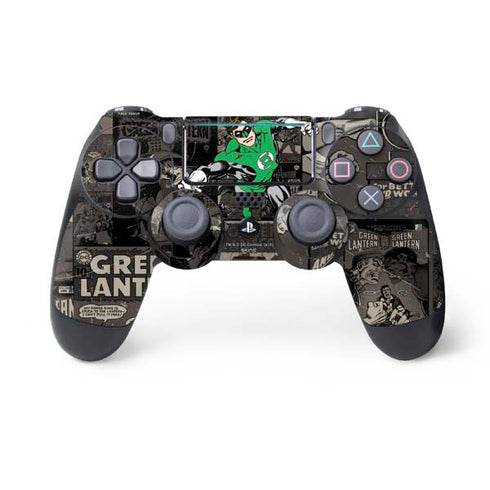 DC Comics Green Lantern Vintage Action Pose Pattern PlayStation PS4 Skins