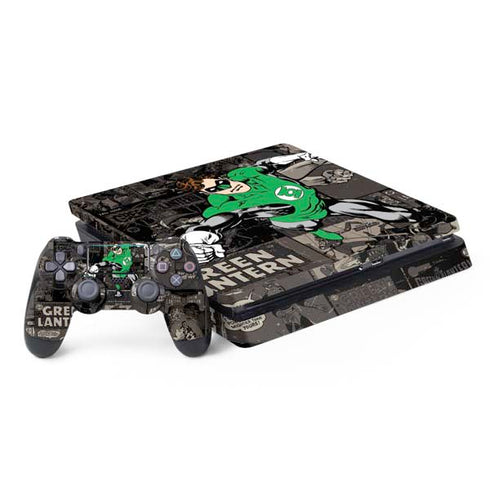 DC Comics Green Lantern Vintage Action Pose Pattern PlayStation PS4 Skins