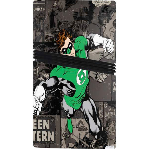 DC Comics Green Lantern Vintage Action Pose Pattern PS5 Pro Console Skin