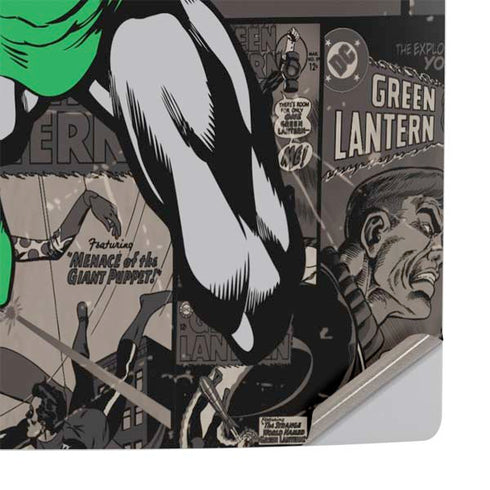 DC Comics Green Lantern Vintage Action Pose Pattern PS5 Pro Console Skin