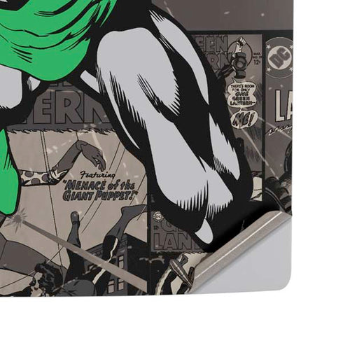 DC Comics Green Lantern Vintage Action Pose Pattern PS5 Pro Disk Console Skin