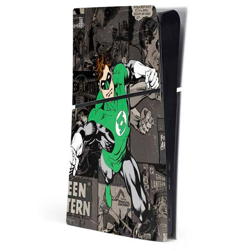 DC Comics Green Lantern Vintage Action Pose Pattern PlayStation PS5 Skins