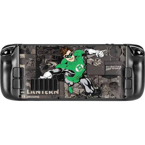DC Comics Green Lantern Vintage Action Pose Pattern Steam Deck Handheld Gaming Computer Skin
