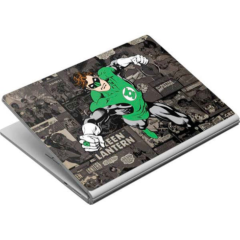 DC Comics Green Lantern Vintage Action Pose Pattern Surface Book Skin