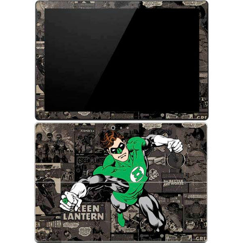 DC Comics Green Lantern Vintage Action Pose Pattern Surface Pro 4 Skin