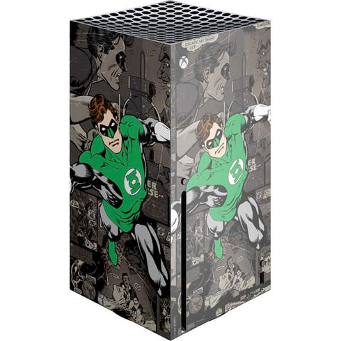 DC Comics Green Lantern Vintage Action Pose Pattern Xbox Series X Skins