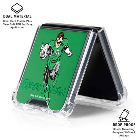 DC Comics Green Lantern Classic Art Pose Galaxy Z Flip6 Clear Case