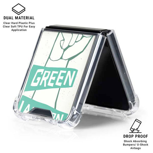 DC Comics Green Lantern Power Fist Galaxy Z Flip6 Clear Case