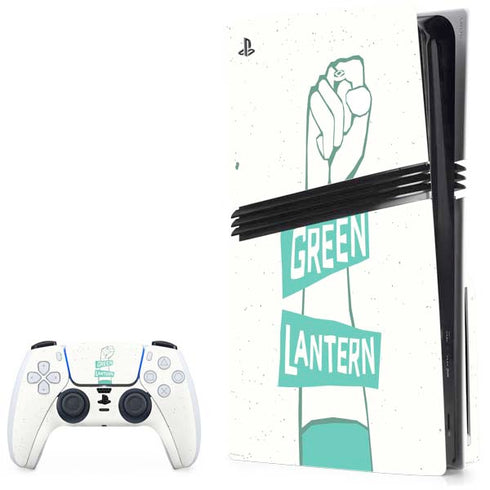 DC Comics Green Lantern Power Fist PS5 Pro Disk Bundle Skin