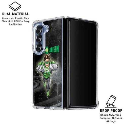 DC Comics Green Lantern Flying Action Pose Galaxy Z Fold6 Clear Case