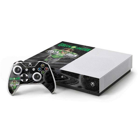 DC Comics Green Lantern Flying Action Pose Xbox One S Console and Controller Bundle Skin