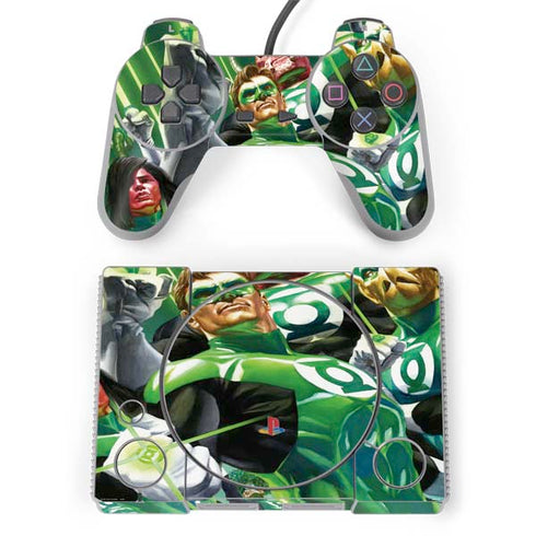 DC Comics Green Lantern Corps Team Art by Alex Ross PlayStation Classic Bundle Skin