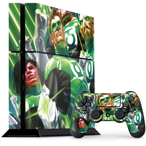 DC Comics Green Lantern Corps Team Art by Alex Ross PS4 Console and Controller Bundle Skin