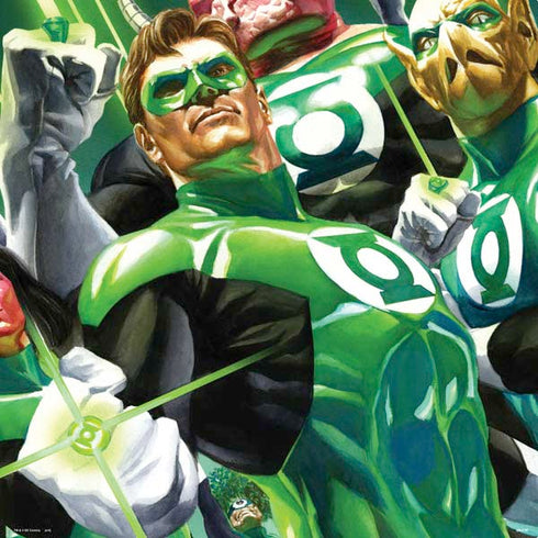 DC Comics Green Lantern Corps Team Art by Alex Ross PS4 Console and Controller Bundle Skin