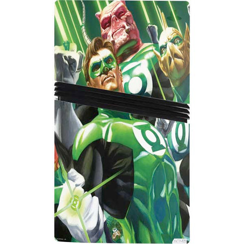 DC Comics Green Lantern Corps Team Art by Alex Ross PS5 Pro Console Skin