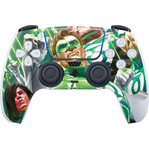 DC Comics Green Lantern Corps Team Art by Alex Ross PS5 Pro Disk Bundle Skin