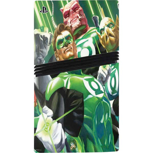 DC Comics Green Lantern Corps Team Art by Alex Ross PS5 Pro Disk Console Skin
