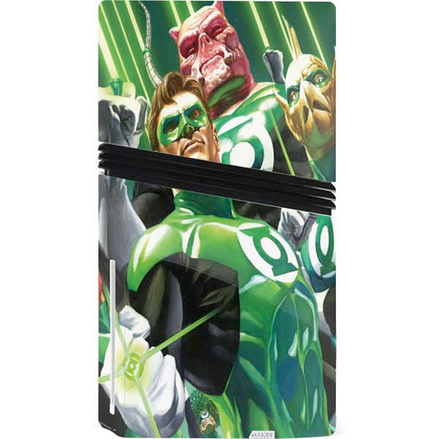 DC Comics Green Lantern Corps Team Art by Alex Ross PS5 Pro Disk Console Skin