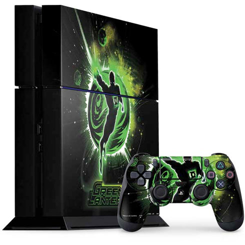 DC Comics Green Lantern Cosmic Action Pose PS4 Console and Controller Bundle Skin