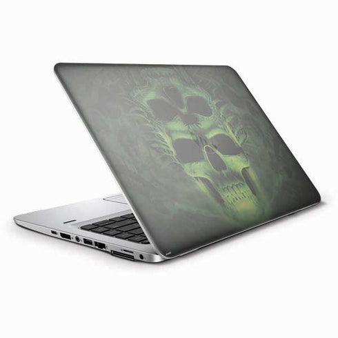 Liquid Blue Green Skulls HP Elitebook Skin