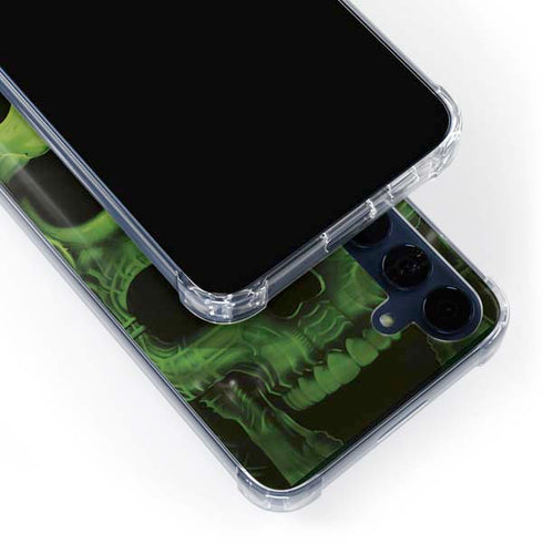 Liquid Blue Green Skulls Galaxy A35 5G Clear Case