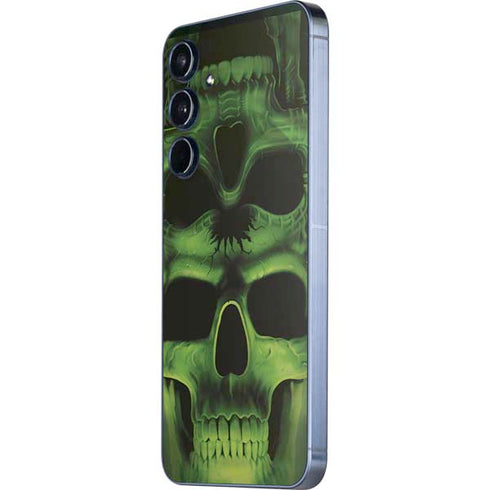 Liquid Blue Green Skulls Galaxy A35 5G Skin
