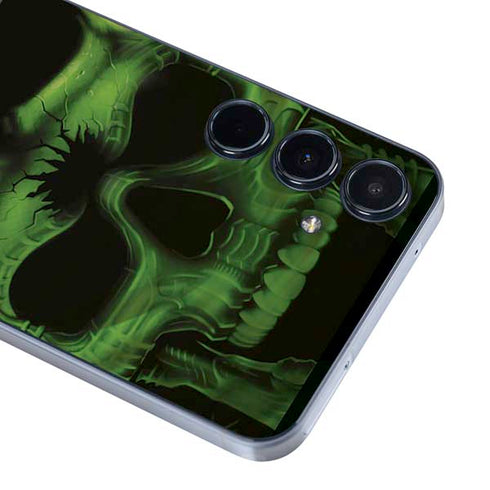 Liquid Blue Green Skulls Galaxy A35 5G Skin
