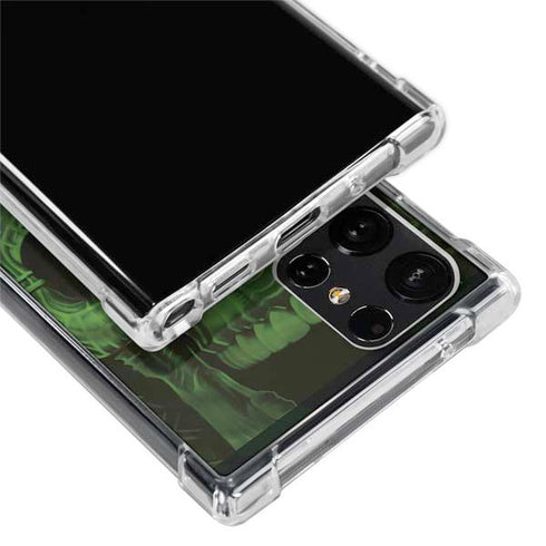 Liquid Blue Green Skulls Galaxy S22 Ultra Clear Case