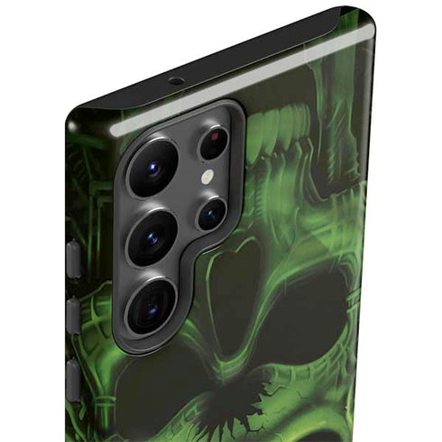 Liquid Blue Green Skulls Galaxy S23 Ultra Pro Case