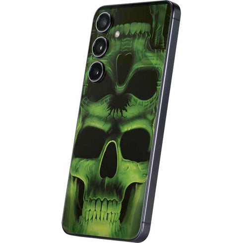 Liquid Blue Green Skulls Galaxy S25 Plus Skin