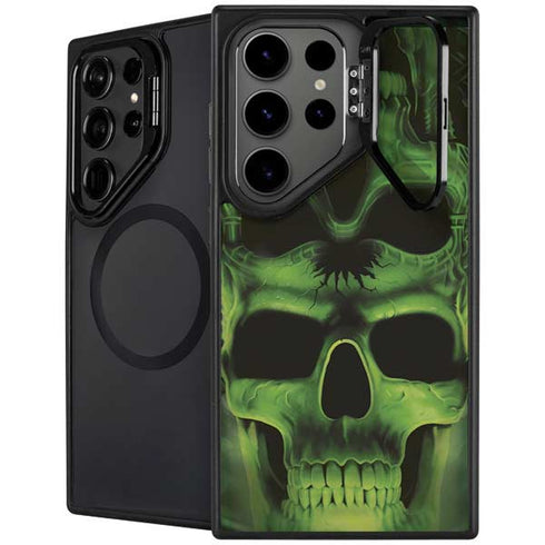 Liquid Blue Green Skulls Galaxy S25 Ultra Kickstand Case