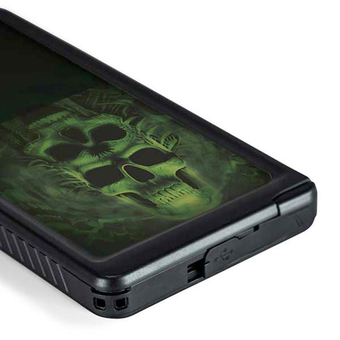 Liquid Blue Green Skulls Galaxy S24 Ultra Waterproof Case