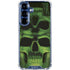 Liquid Blue Green Skulls Galaxy S25 Clear Case