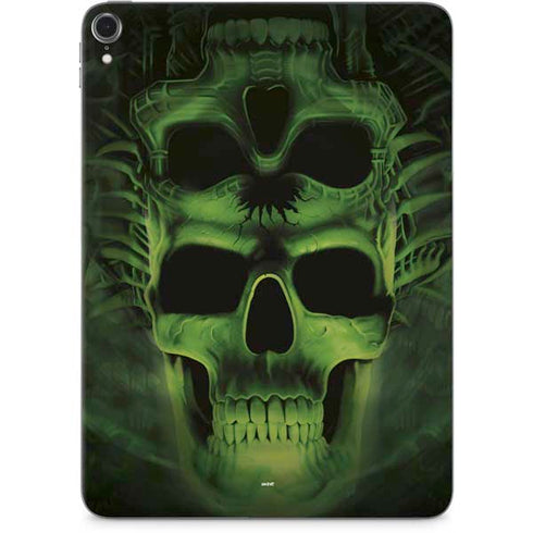 Liquid Blue Green Skulls Apple iPad Pro Skin