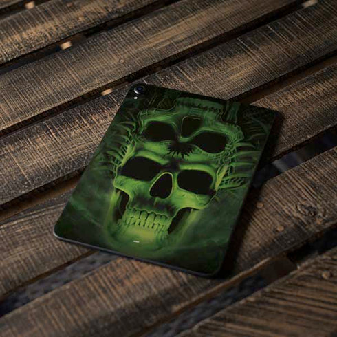 Liquid Blue Green Skulls Apple iPad Pro Skin