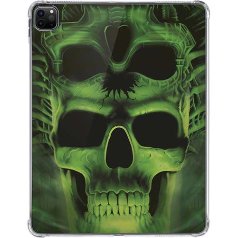 Liquid Blue Green Skulls iPad Pro 11in (2024) Clear Case